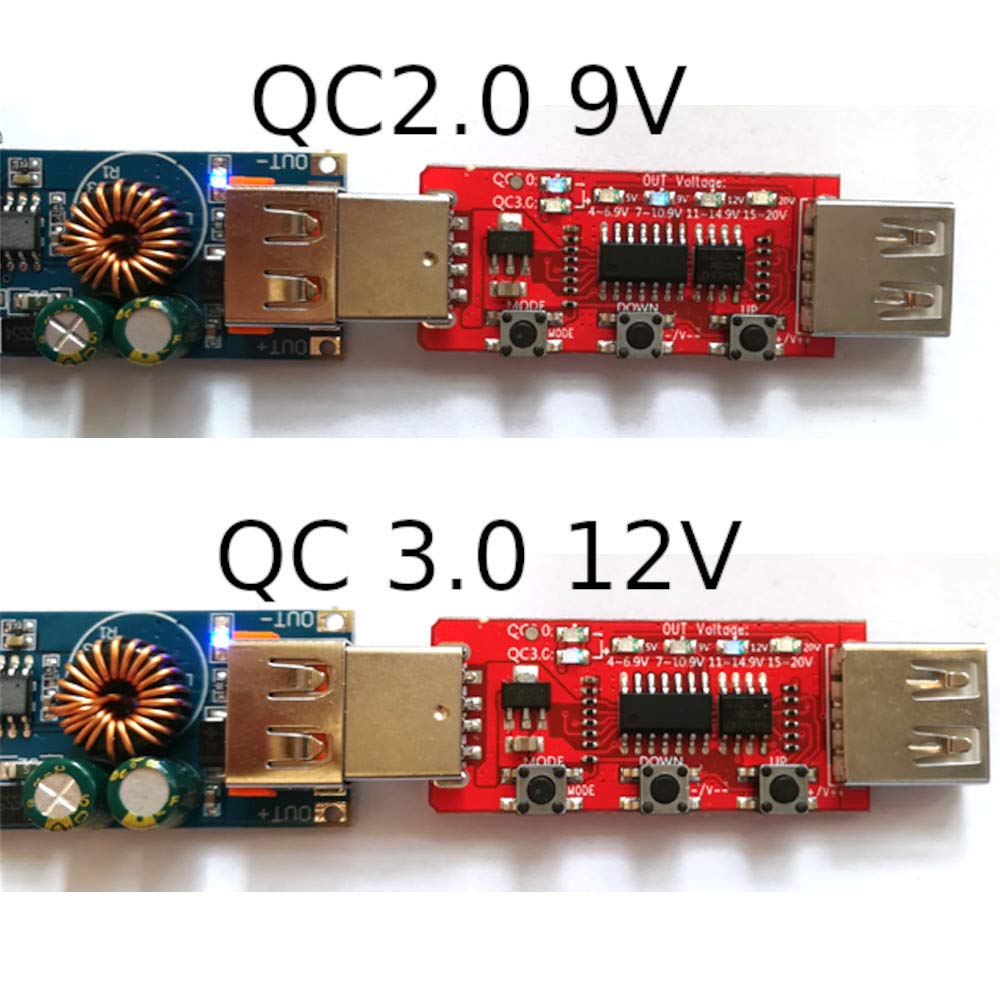 (5 Pack) JacobsParts 24W USB QC 3.0 Fast Charge Step-Down Buck Module Power 6-30V DC Input