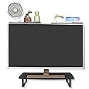 Umbrotiger Ergonomic Monitor Stand with 2 Storage Shelves and Cable Holes - Space-saving gaming/office desk storage rack, suitable