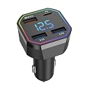 65W USB C Car Charger Adapter 4 Port Fast Charging with QC3.0 & PD2.0, Digital Display, Compatible with iPhone 16-8, Galaxy S25-S8, iPad, Pixel