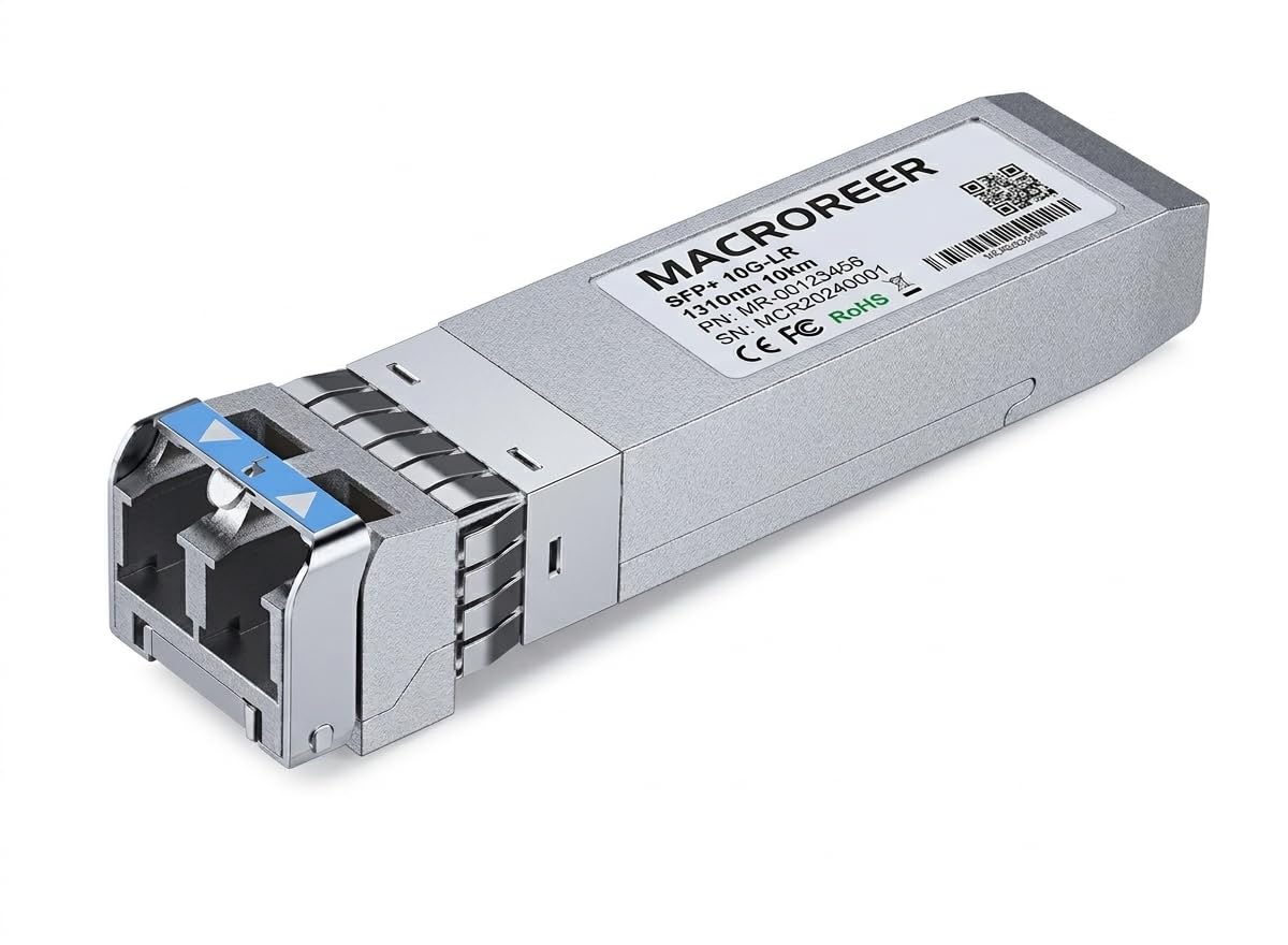 Macroreer 10GBase-LR SFP+ LC Transceiver, 10G Single-Mode Module for Brocade 10G-SFPP-LR Transceiver 1310nm 10km SFP+ 10 GBPS LR Optical SFP Module