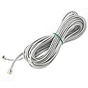 uxcell 6P6C RJ11 Telephone Extension Fax Modem Cable Line 33Ft Length White