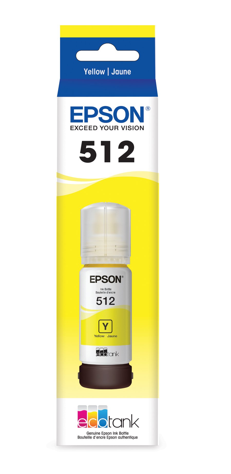 EPSON 512 EcoTank Ink Ultra-high Capacity Bottle Yellow (T512420-S) Works with ET-7700, 7750