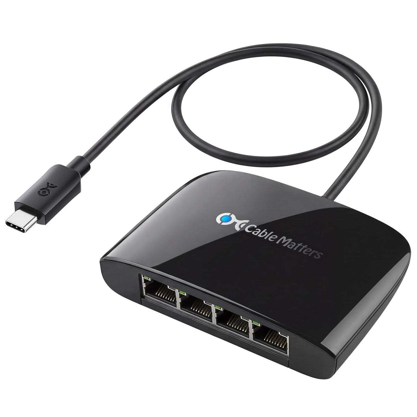 Cable Matters USB C to 4-Port Gigabit Ethernet Switch, TB5/TB4 Compatible