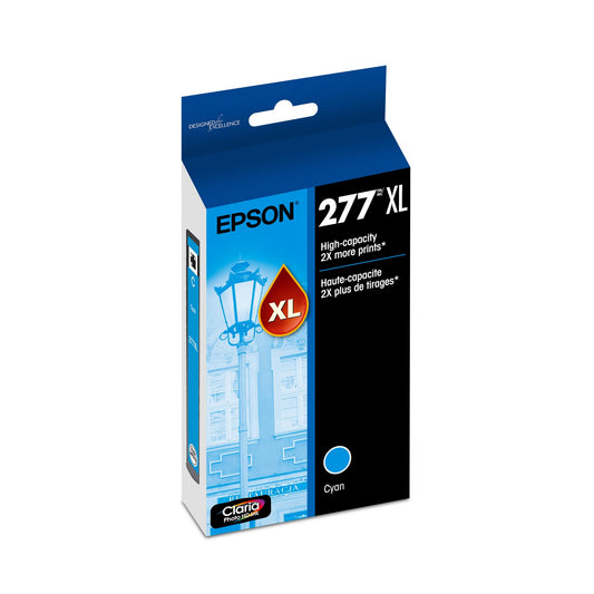 EPSON 277 Claria Photo Ink HD High Capacity Cyan Cartridge (T277XL220-S) Works with Expression XP-850, 860, 950, 960, 970