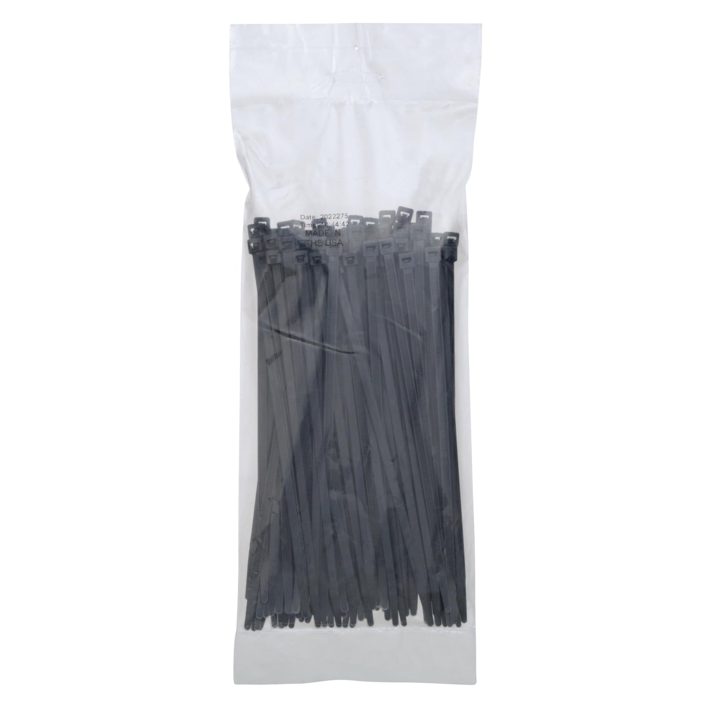 3M Cable Tie, Black, 50 lb Tensile Strength, 8", Black, Bag of 100 Pieces of Standard Nylon Cable Ties