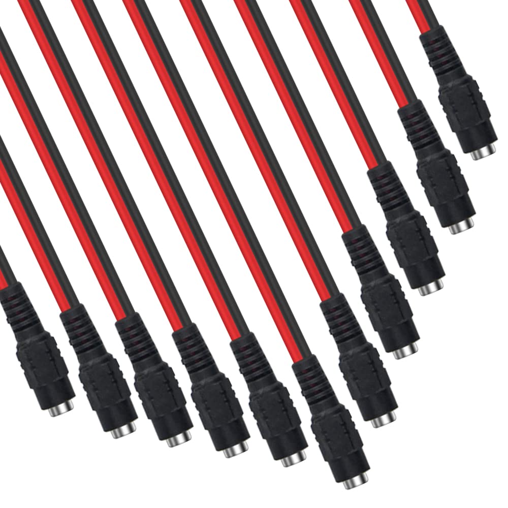 WMYCONGCONG 20 PCS DC Power Pigtail Cable Female Connector 2.1x5.5mm for CCTV Security Camera and Lighting Power