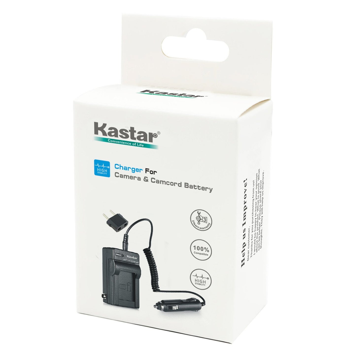 Rapid Battery Charger for Samsung IA-BP210E Battery - with Fold-in Wall Plug, Car & EU Adapters