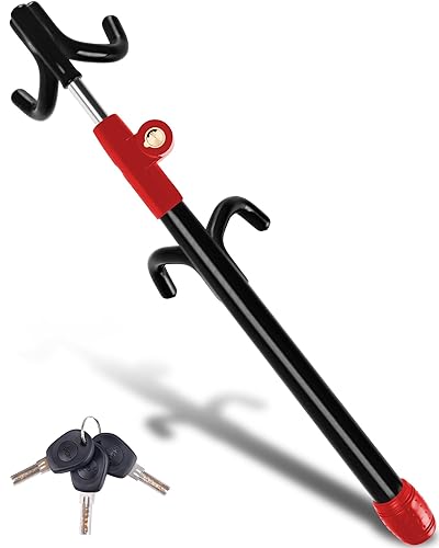 Tevlaphee Car Steering Wheel Lock Great Deterrent Adjustable Car Lock Steering Wheel Anti Theft Car Device for Vehicles,Trucks,Vans,SUVs (Black)