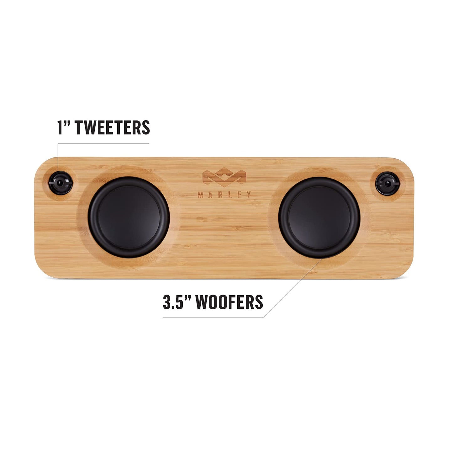 House of Marley - Get Together Bluetooth Portable Bluetooth Speaker and Audio System - 3.5 Woofer & 1 Tweeters, 30m Wireless Range, 8 Hour Playtime