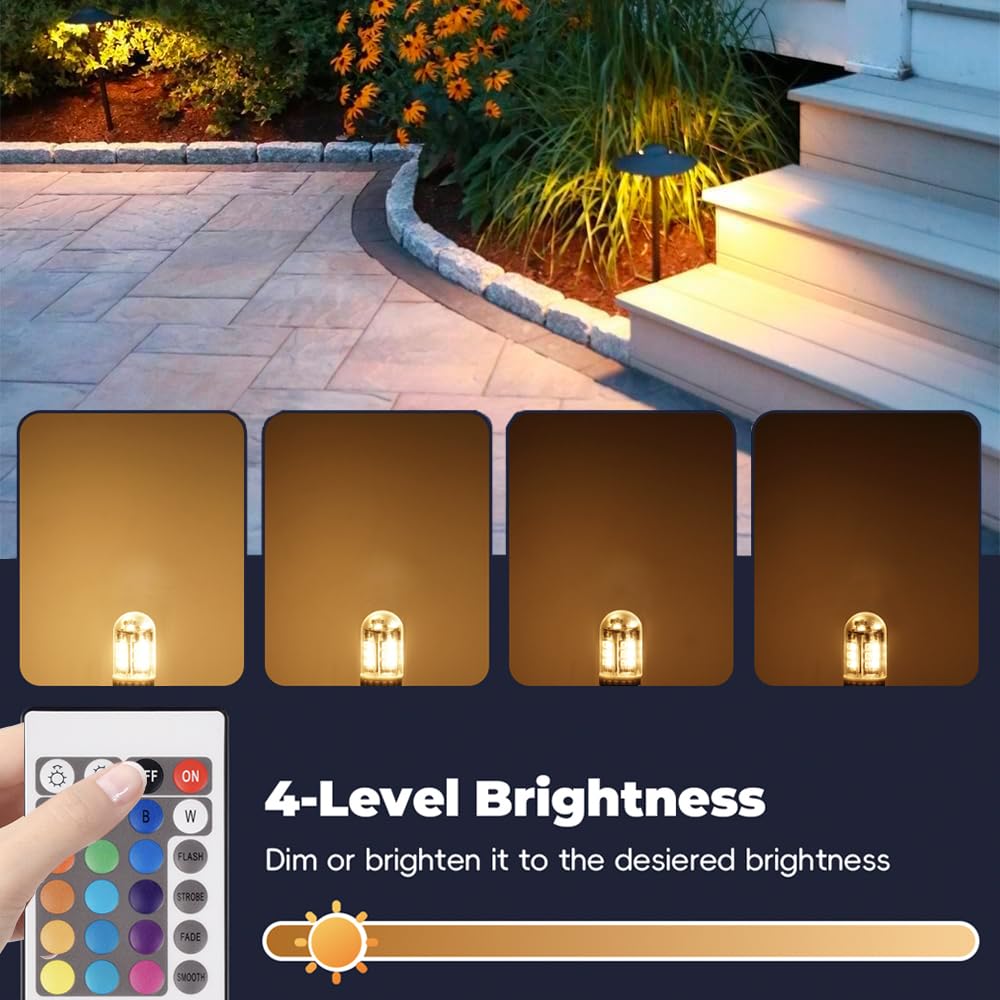 Makergroup RGB BA15S LED Bulbs 12V Color Changing, 1141 1156 S8 SC Bayonet Single Contact Base, Warm White+15 Multi-Colors and Dimmable, Weatherproof