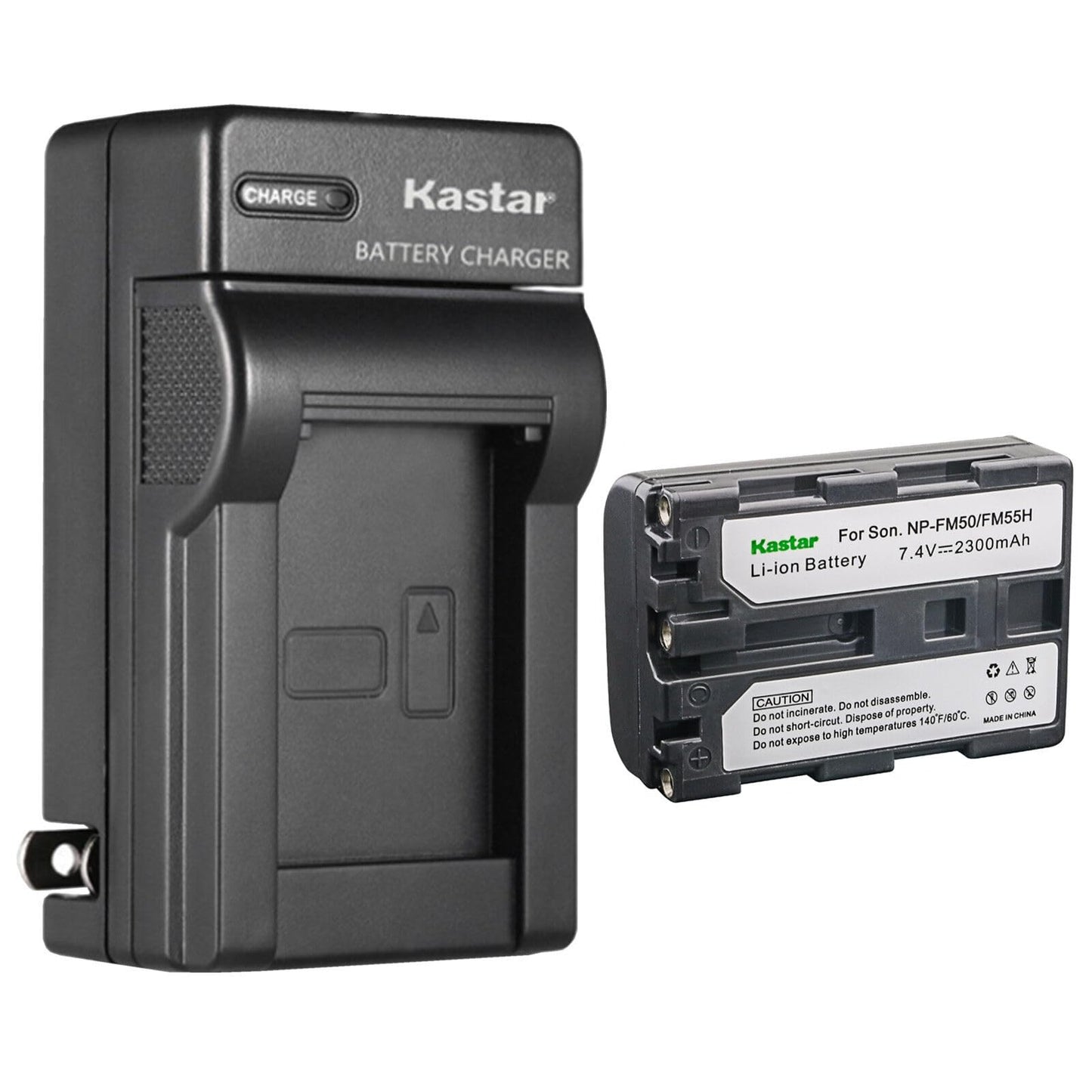 Kastar 1-Pack Battery and AC Wall Charger Replacement for Sony DCR-DVD100, DCR-DVD101, DCR-DVD200, DCR-DVD201, DCR-DVD300, DCR-DVD301, DCR-DVD91