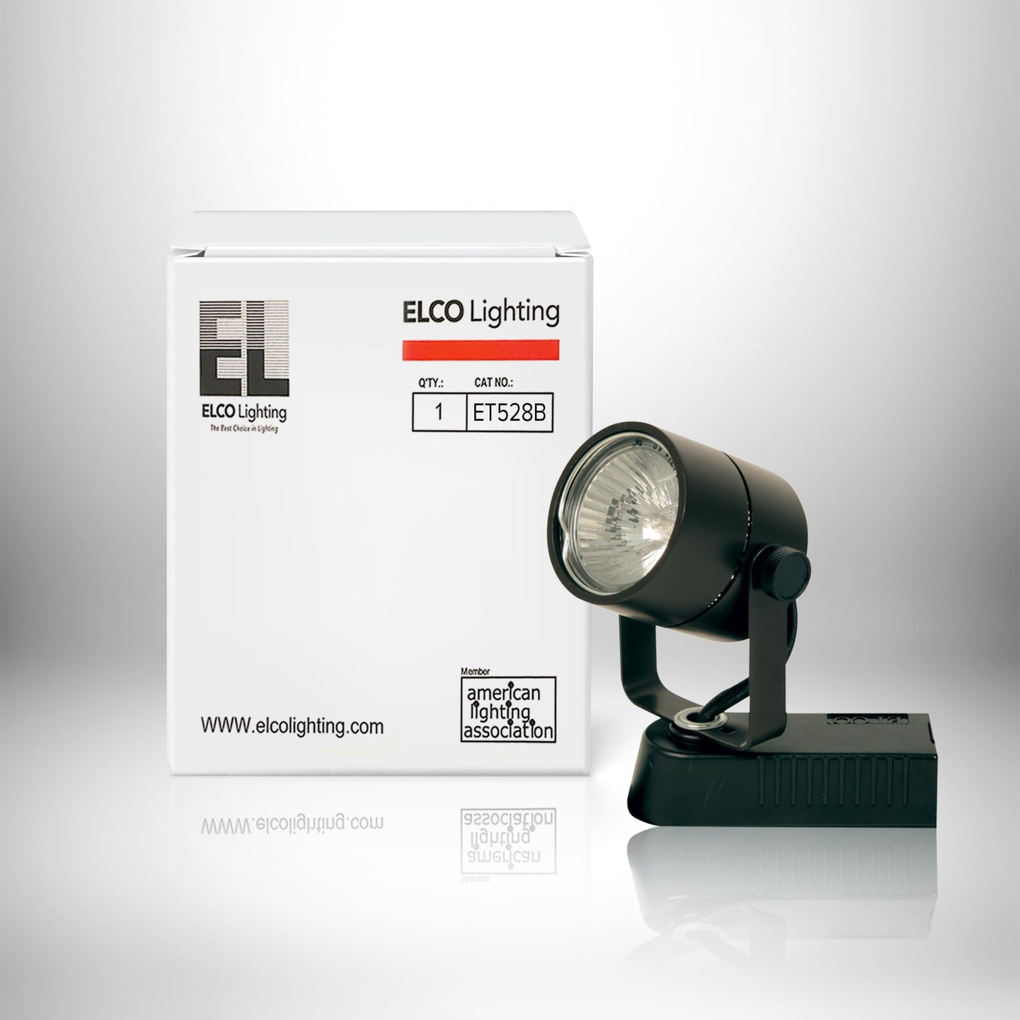 ELCO Lighting Low Voltage MR16 Cylinder Track Light 50W Electronic Transformer Adjustable Dimmable Ceiling Fixture H-Track Compatible Black
