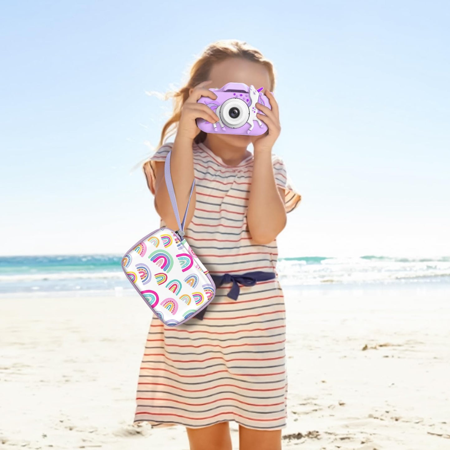 FINTIE Kids Camera Case Compatible with Goopow/Seckton/Dylanto/Mgaolo/Masterbee/CIMELR/Desuccus Kids Digital Camera Toys, Children Carrying Bag