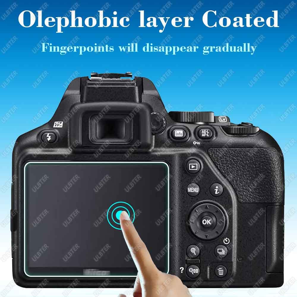 ULBTER Screen Protector Appliable for Nikon D3500 D3400 D3300 D3200 D3100 Camera & Hot Shoe Cover,[2+3Pack] 9H Hardness Tempered Glass Anti-Scrach