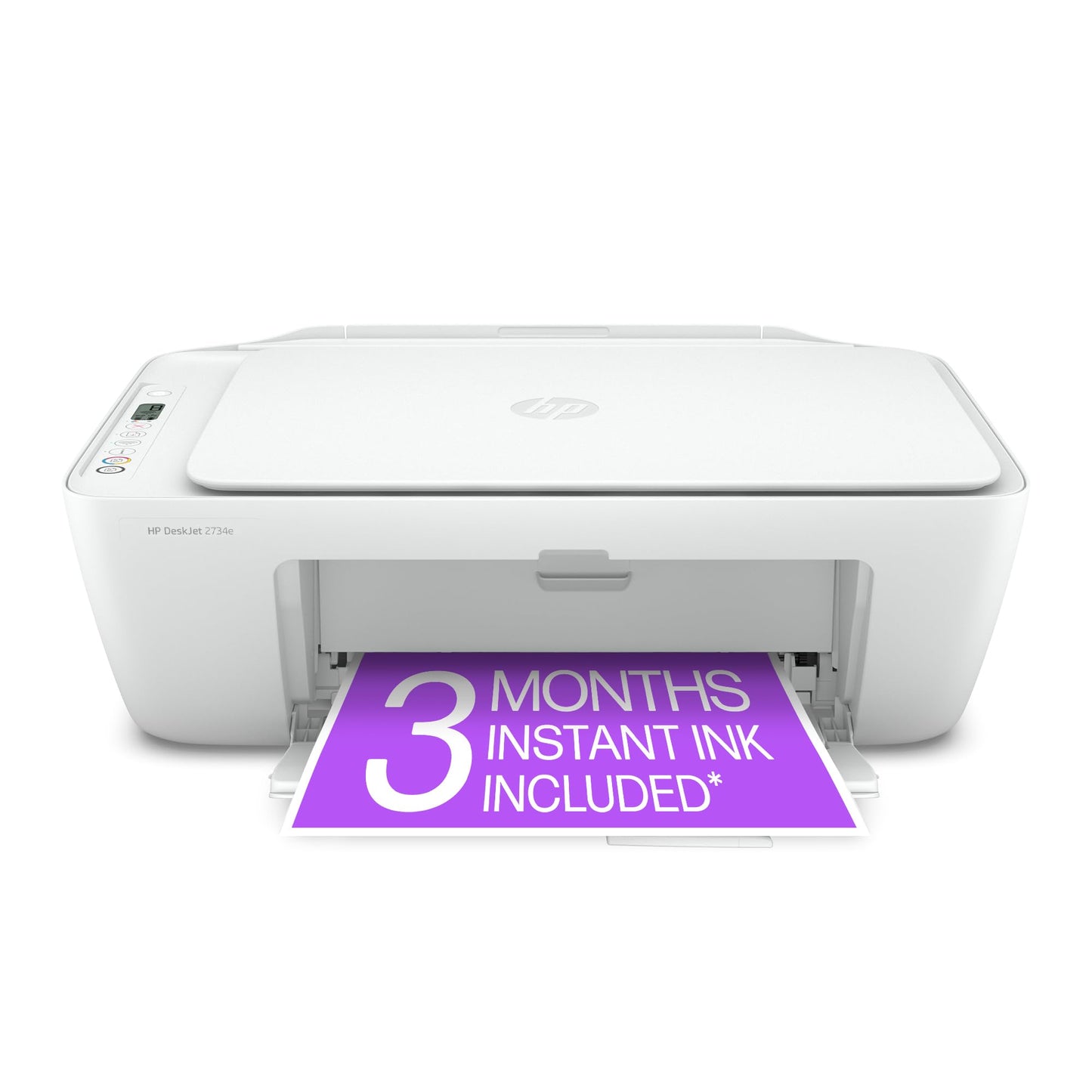 HP DeskJet 2734e Wireless Color All-in-One Printer with 3 Month Instant Ink Trial Included (26K72A), White (Packaging May Vary)