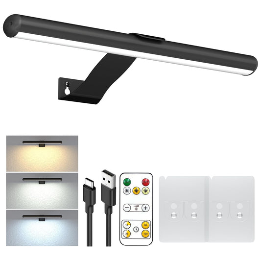 Starxing Picture Light with Remote, Wireless Battery Painting Light with 3 Lighting Colors, 4400mAh Rechargeable Art Light Display Lamp, Dimmable