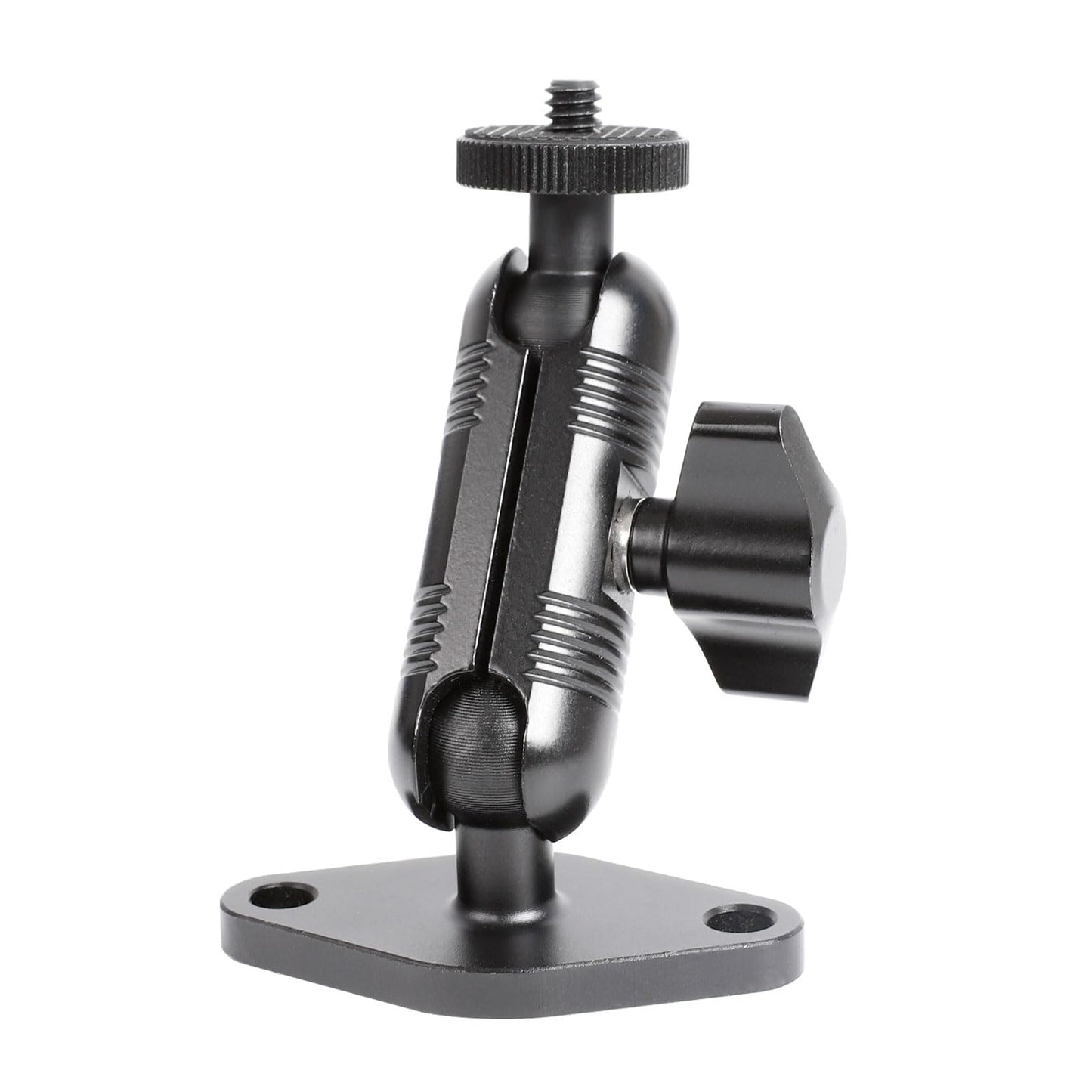 xik Metal 1/4"-20 Mount with Drill Plate Base for Monitors, Action Camera?CCTV Cameras, Camcorders, 360° Rotation Adjustable Camera Mount