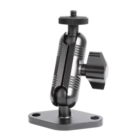 xik Metal 1/4"-20 Mount with Drill Plate Base for Monitors, Action Camera?CCTV Cameras, Camcorders, 360° Rotation Adjustable Camera Mount