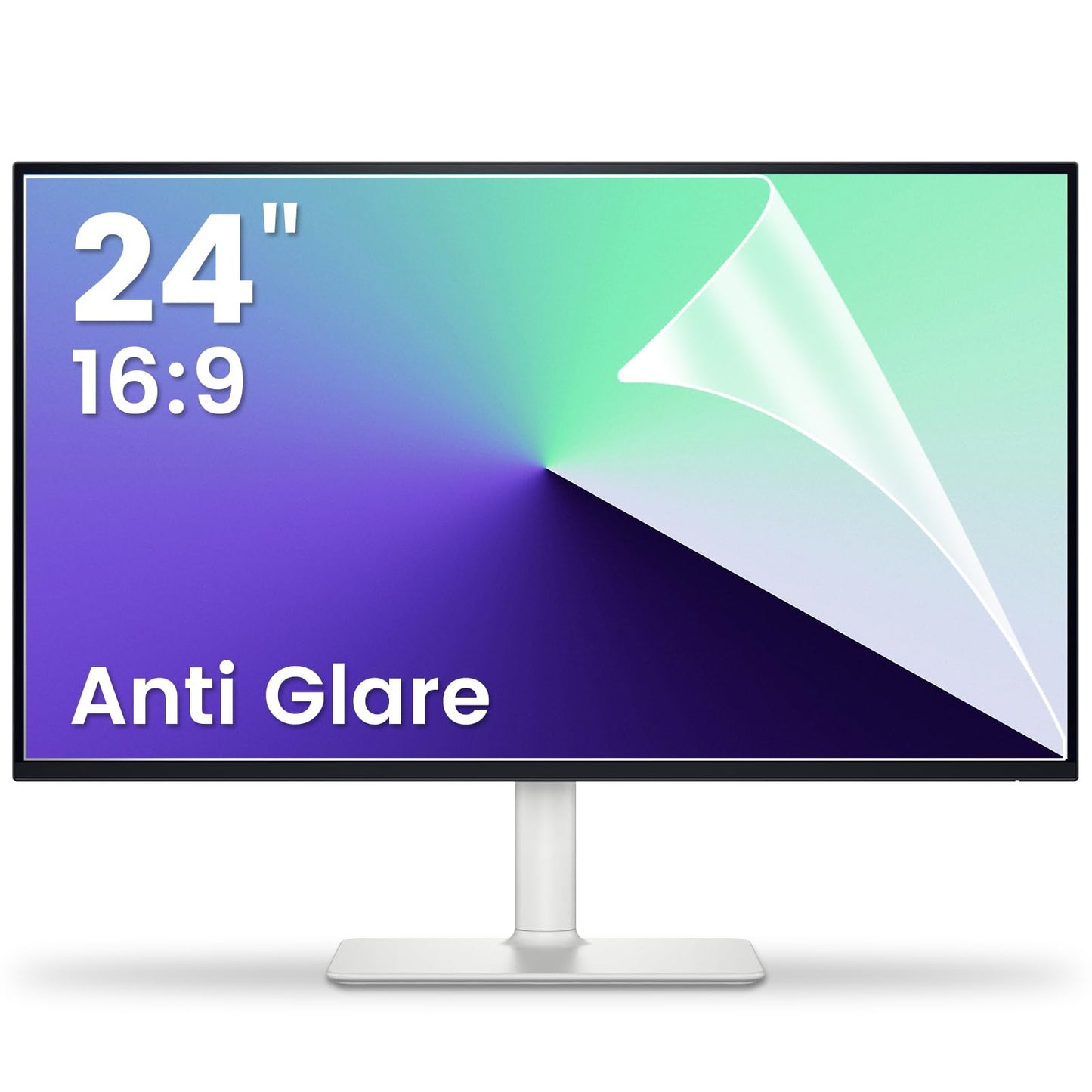 F FORITO 2-Pack 24 inch 16:9 Matte Anti Glare Computer Screen Cover, Anti Glare Eye Protection Film Compatible with All 24" Widescreen Monitors
