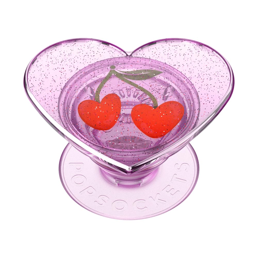 PopSockets Adhesive Phone Grip, Holder, Phone Stand, Heart - Sugar Plum