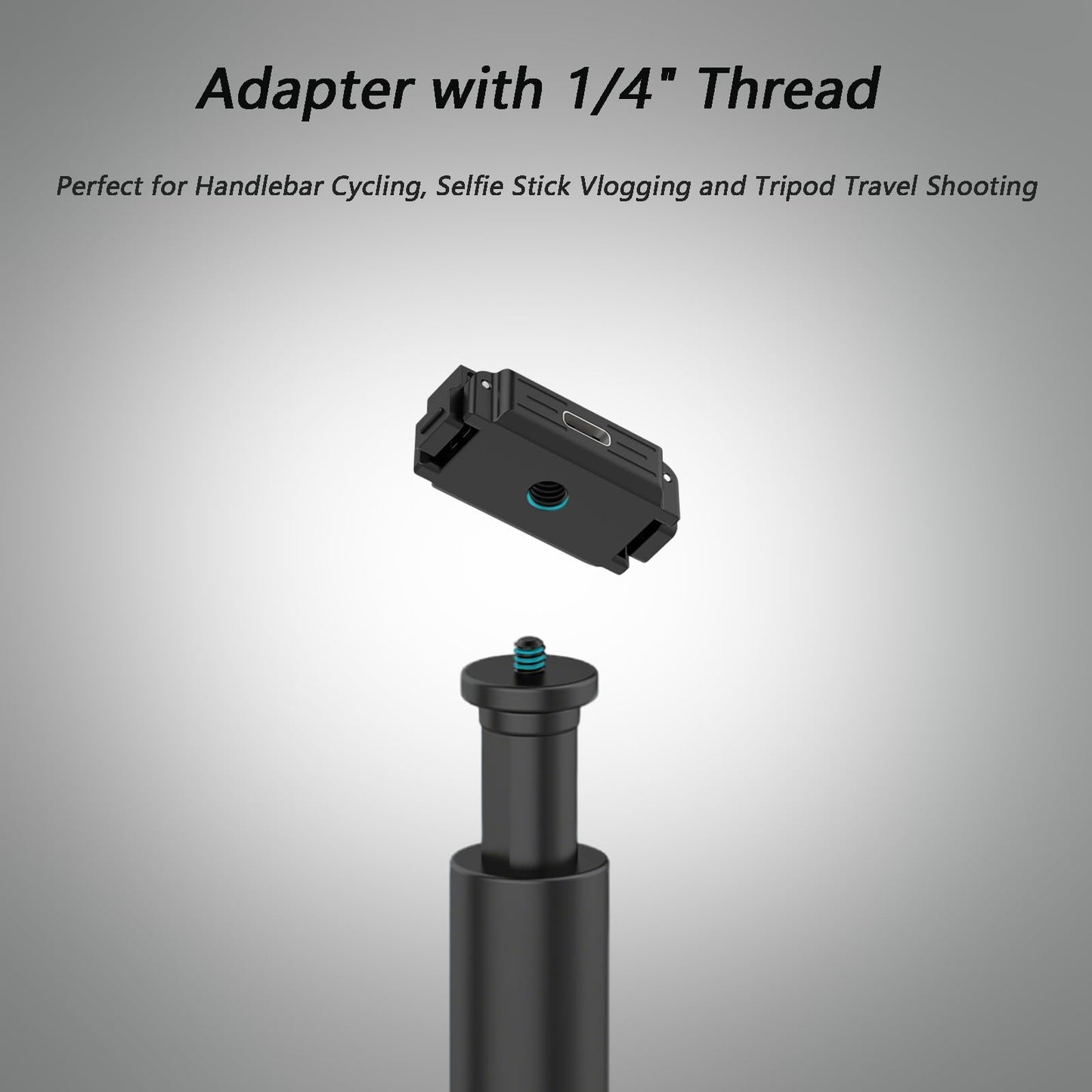 BLIKEJIN Charging Quick Release Adapter Base with Type C Port for DJI Osmo Nano, Dual-Direction Magnetic Mount with 1/4 Screw (1 USB-A to USB-C Cable)