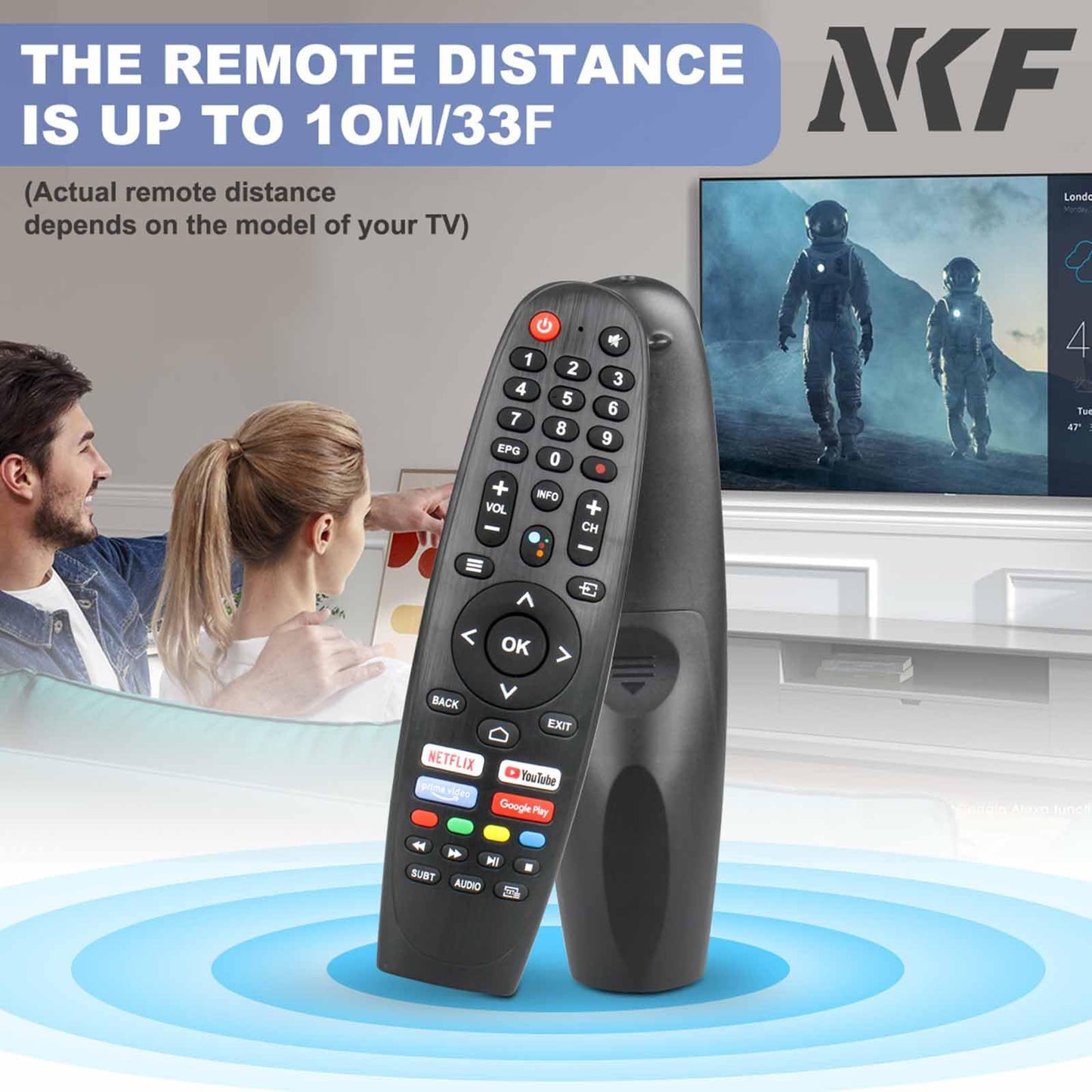 EC32V2HA EC40V2FA Replace Remote Control for Caixun Android TV Remote and BLAUPUNKT, for SANSUI TV Remote and ARRQW