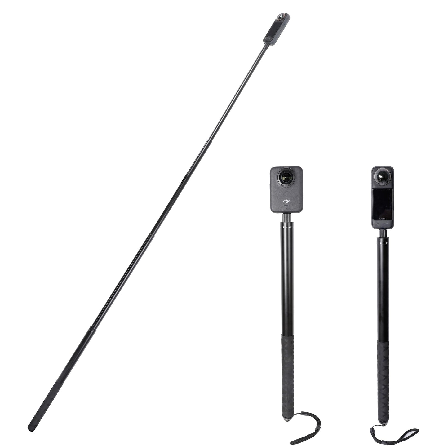 PellKing Long 77inch Invisible Selfie Stick for Insta360 ONE X5,X4, X3, X2, X, Insta360 ONE R, RS, DJI OSMO 360,GoPro Max, Insta 360 Camera 1/4"