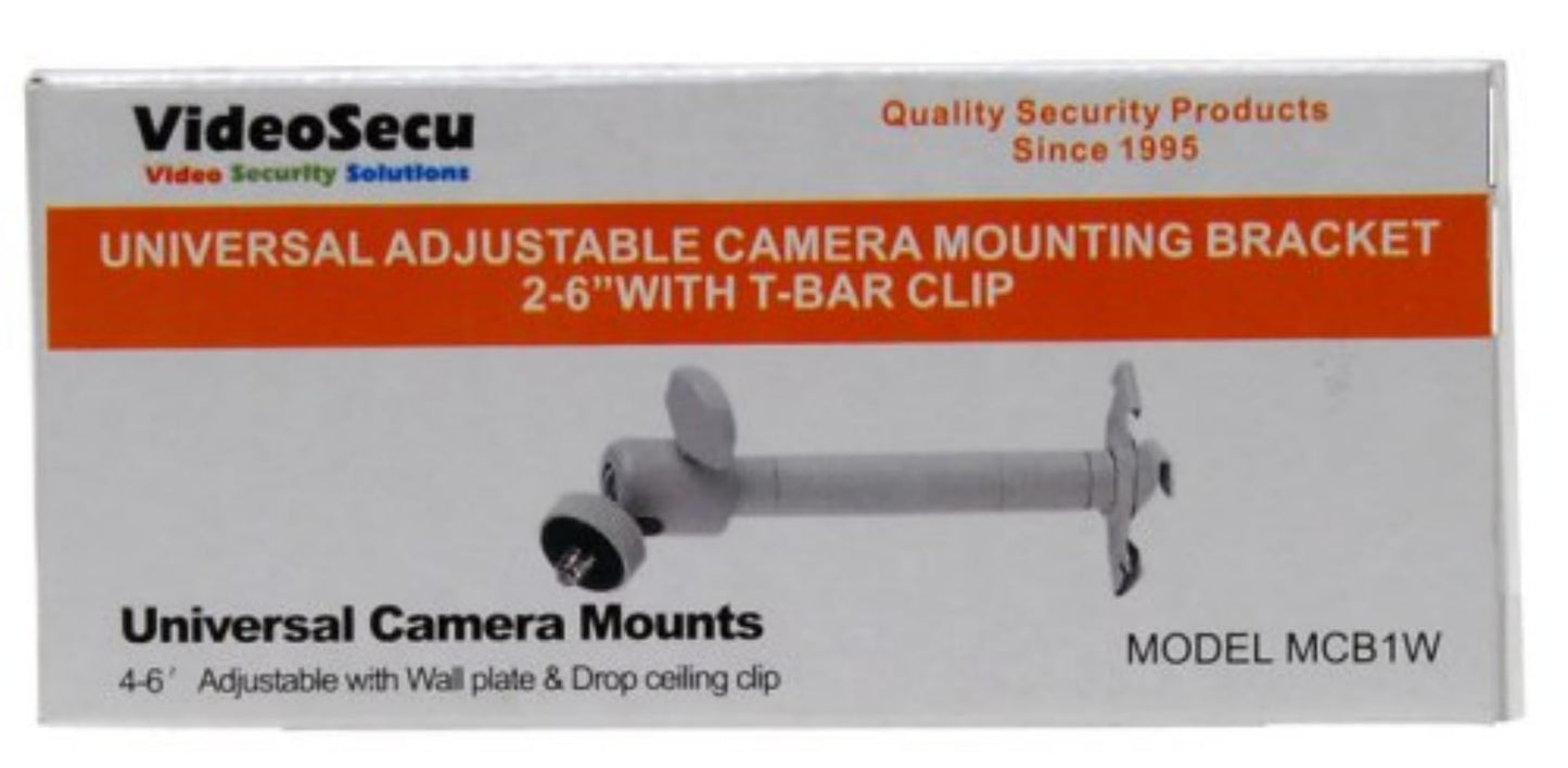 VideoSecu 2 Pack 2-6 inch Adjustable Security Camera Metal Brackets Pan Tilt Wall Ceiling Mounts for CCTV CCD Box Body Camera Home Surveillance System