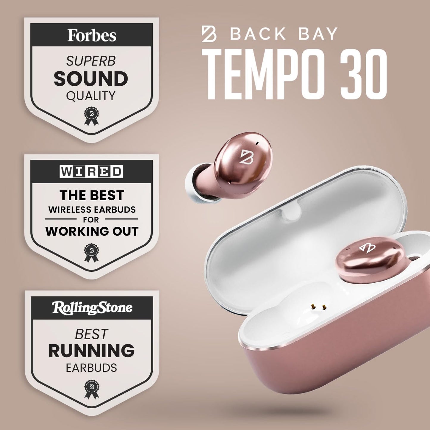 Back Bay Audio Mini Wireless Earbuds for Small Ears, Award-Winning Sound
