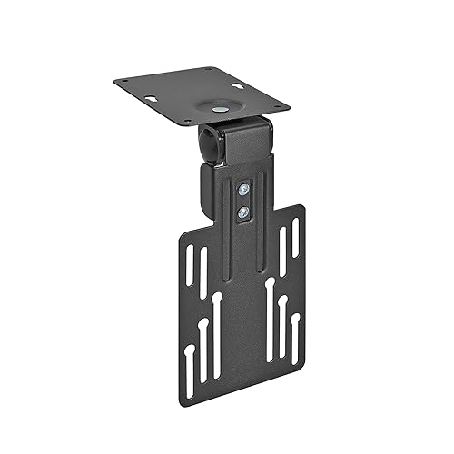 Mount-It! Compact Folding Ceiling TV Mount | Flip Down and Under Cabinet TV Bracket for Small Screens Up to 24 Inches | 90° Tilt and 360° Swivel |
