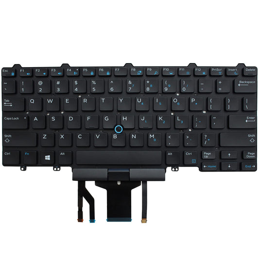 No Frame US Replace Keyboard for Dell Latitude E5450 E5470 E7450 E7470 7480 7490 5480 5488 Laptop with Pointe and Backlight