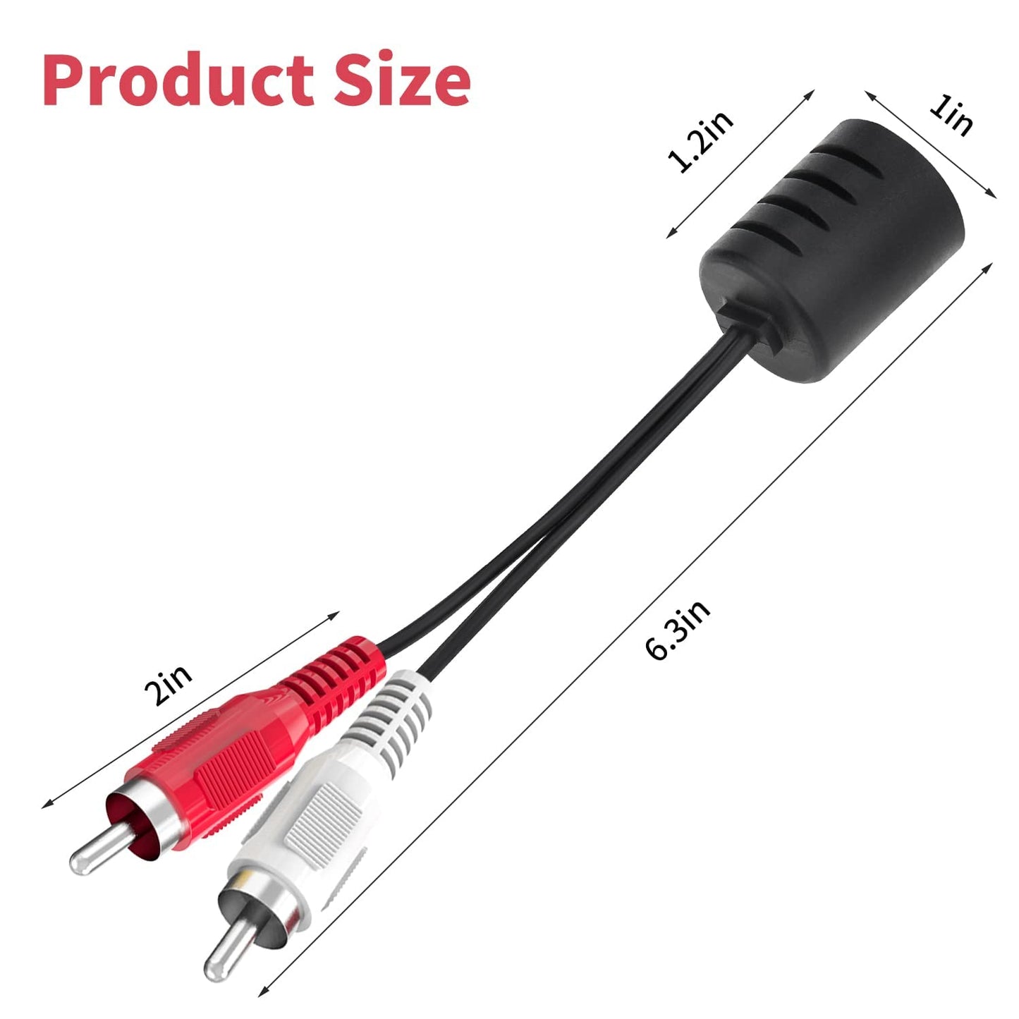 HdtvHookup Stereo RCA to Stereo RCA Jacks Audio Extender Over Cat 5e Cable. Plug and Play