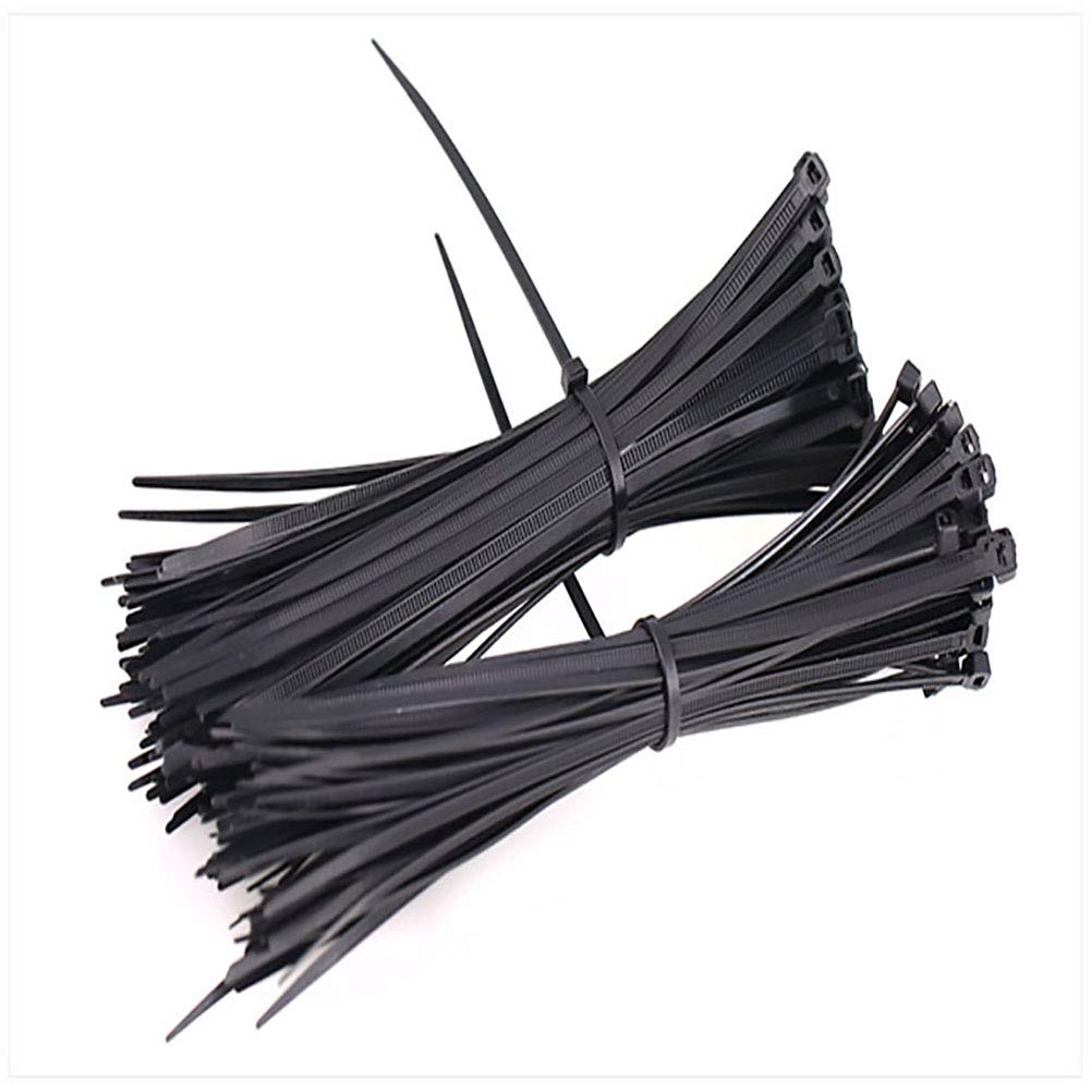 SYD CHEN 6 Inch Black Zip Ties (100 Pieces), 40lb Strength, Nylon Cable Wire Ties
