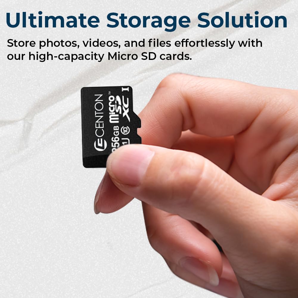 Centon microSDXC Memory Card Class 10 UHS-I with SD Adapter, 64GB HighSpeed