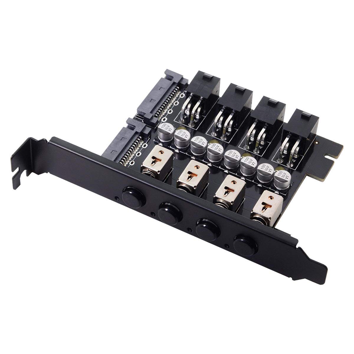 JSER 4 SATA Hard Disk Control System Intelligent Control Management System HDD SSD Power Switch with PCI Bracket