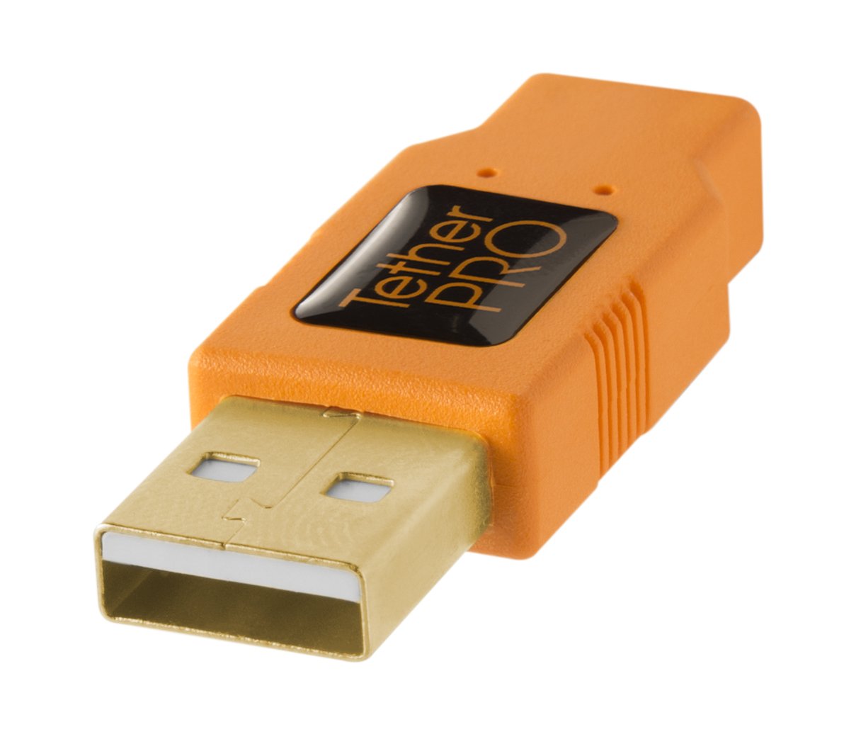 Tether Tools TetherPro USB 2.0 to USB Micro-B 5-Pin Cable | for Fast Transfer Between Camera and Computer | High Visibility Orange | 15 Feet (4.6 m)