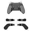 Metal Stainless Steel Paddles Trigger Replacement Parts Accessories Kits Metal Paddles for Xbox Elite/Xbox Elite 2 Controller (Black)
