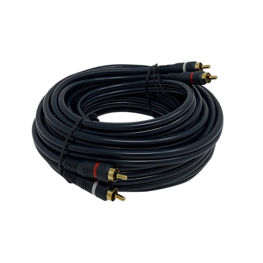 iMBAPrice 2RCA Male to 2RCA Male Python Home Theater Audio Cable, 25 Feet for HDTV, Amplifiers, Hi-Fi Systems,Speakers, Subwoofer, Satellite Receivers