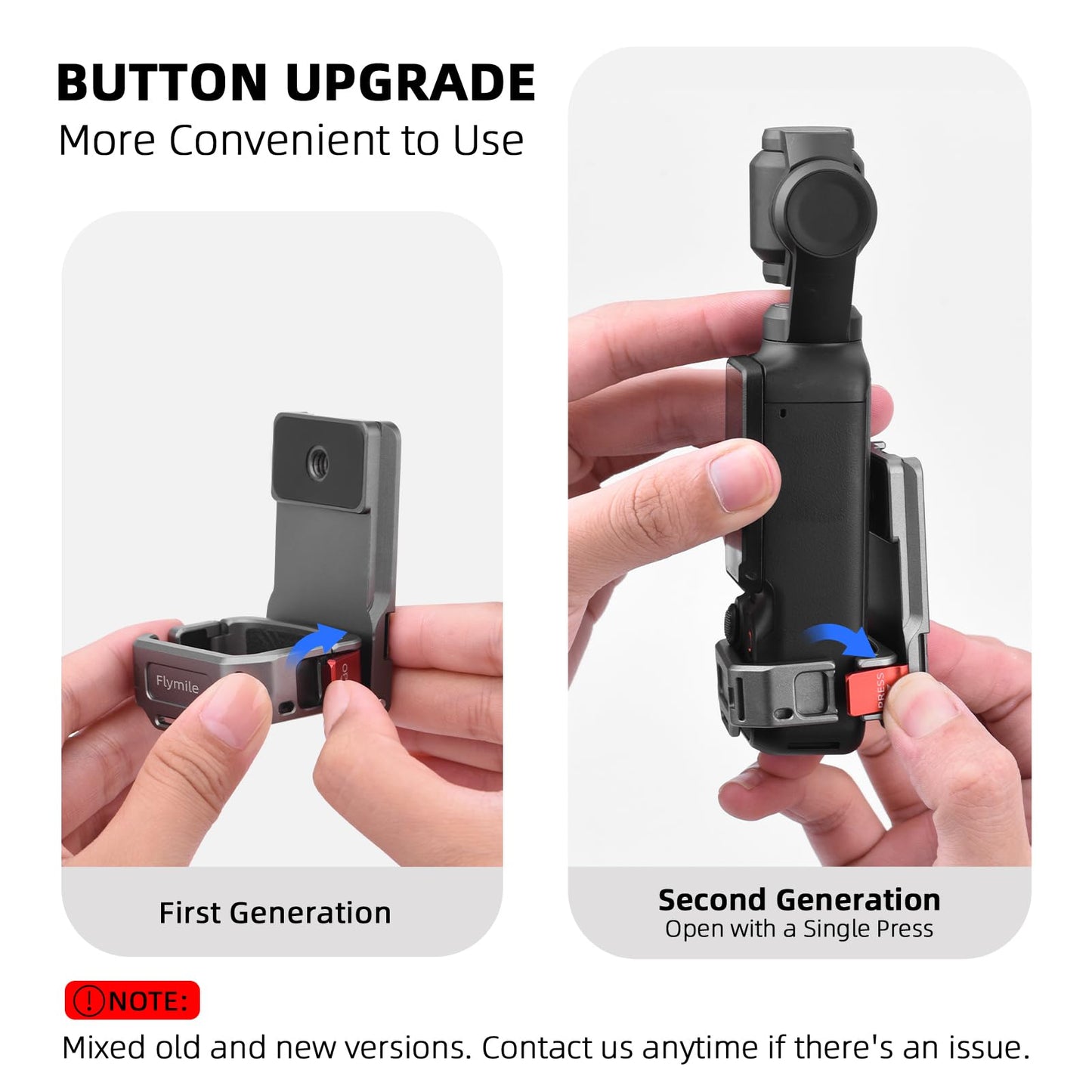 Flymile Pocket 3 Magnetic Mount, Magnet Expansion Adapter Holder with Cold Shoe on Iron Fence etc, Aluminum Alloy Magnetic Mount Stand for DJI Osmo