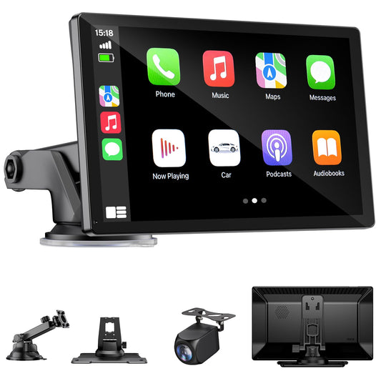 9" Wireless Apple Carplay Screen for Car & Android Auto with Backup Camera