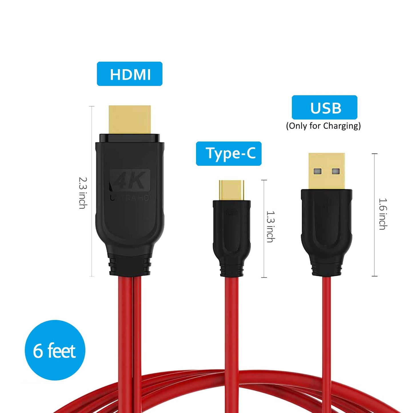 Lalamax USB-C to HDMI Adapter - Aluminum Portable USB-C to HDMI Converter Compatible for MacBook Pro/Air - 4K Support