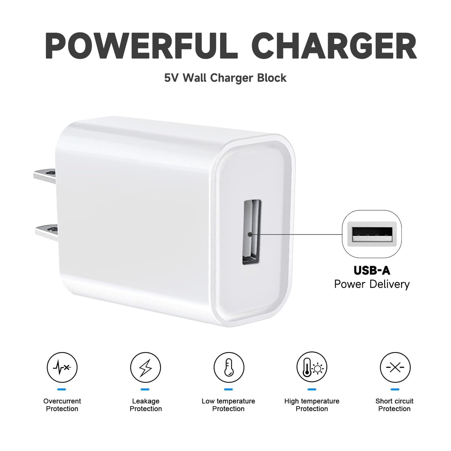 10FT USB A to Micro USB Camera Charger for Ring Indoor Cam 2nd Gen and Ring/Indoor Cam1st Gen Camera Charger Charging Cord Power Adapter