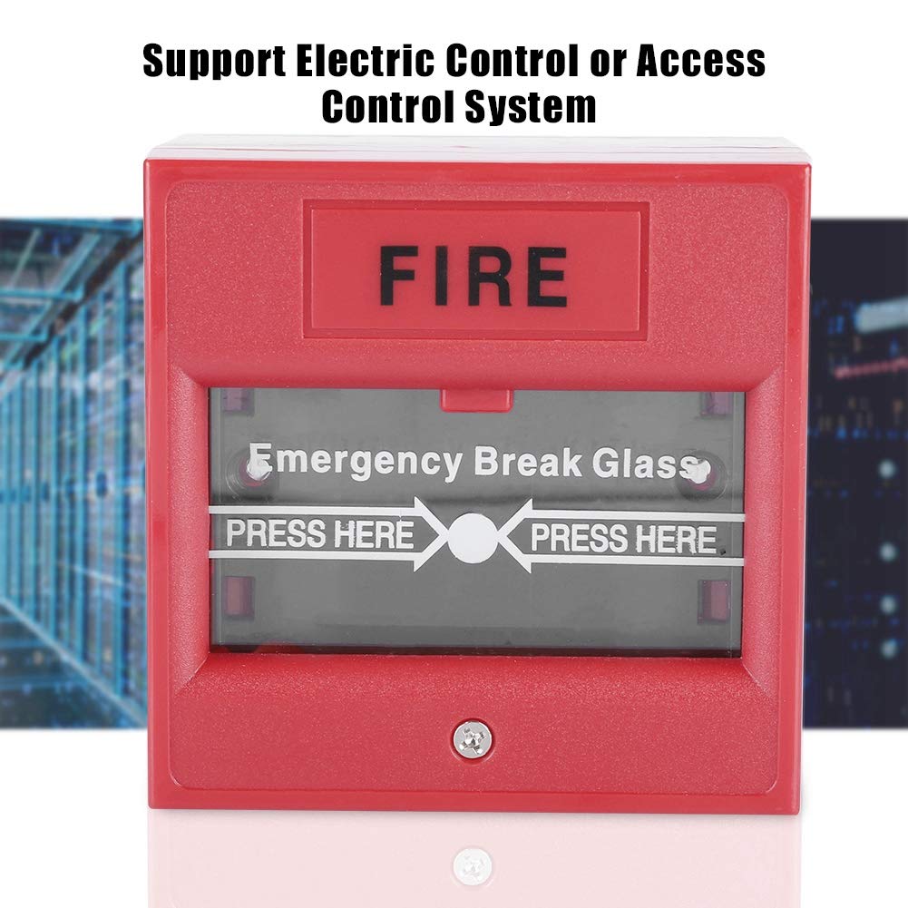 Door Emergency Exit Alarm Button, Emergency Door Release Security Glass Break Alarm Switch for Home/Business Security Panic Box