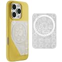 SEMBO UniSuction™ Removable & Restickable Silicone Suction Sticky Phone Grip with Reusable Nano Gel Mounting Tape with Magnetic Ring, 2.44x3.47''