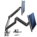 VIVO Premium Aluminum Heavy Duty Arms, Fits 2 Ultrawide Monitors up to 38 inches, Widescreen Dual Monitor Desk Mount with Instant Pneumatic Spring