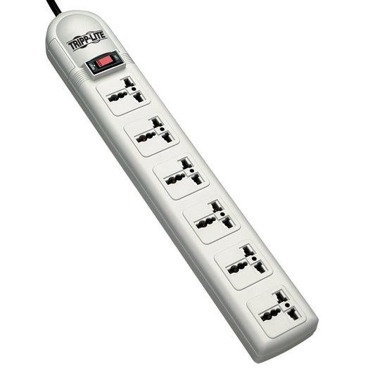 Tripp Lite Surge 6 Universal Outlets/CEE Plug 230V 750 Joules - Surge protector - 10 A - AC 230 V - output connectors: 6 - France, Germany - light