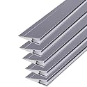 JARBIH 5Pack 1M/3.3ft Ultra-Thin Led Aluminum Profile, 45° Oblique Lighting Cabinet LED Lamp, Invisible H7mm Surface Mounted Wardrobe Layer Shelf