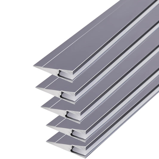 JARBIH 5Pack 1M/3.3ft Ultra-Thin Led Aluminum Profile, 45° Oblique Lighting Cabinet LED Lamp, Invisible H7mm Surface Mounted Wardrobe Layer Shelf