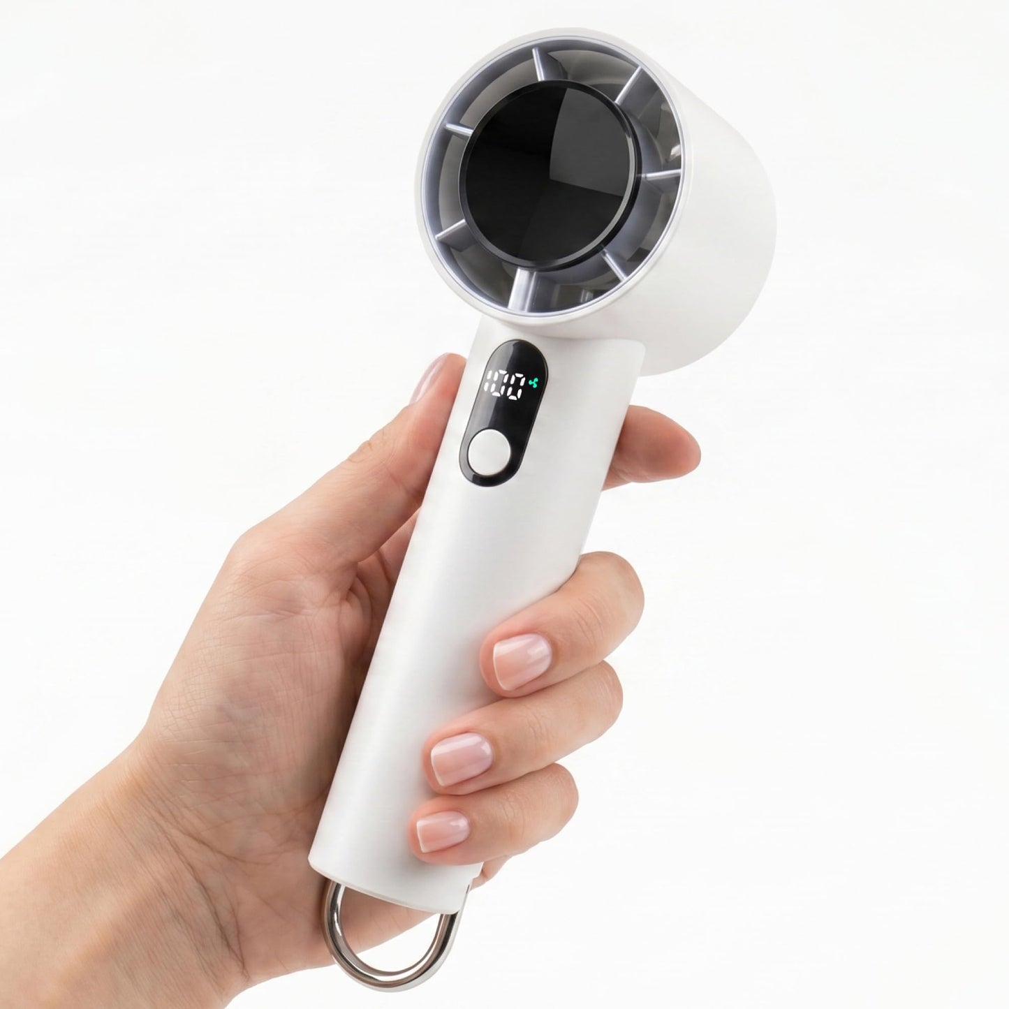 FosPower Handheld Turbo Fan 10000RPM 3000mAh 5-Speed White