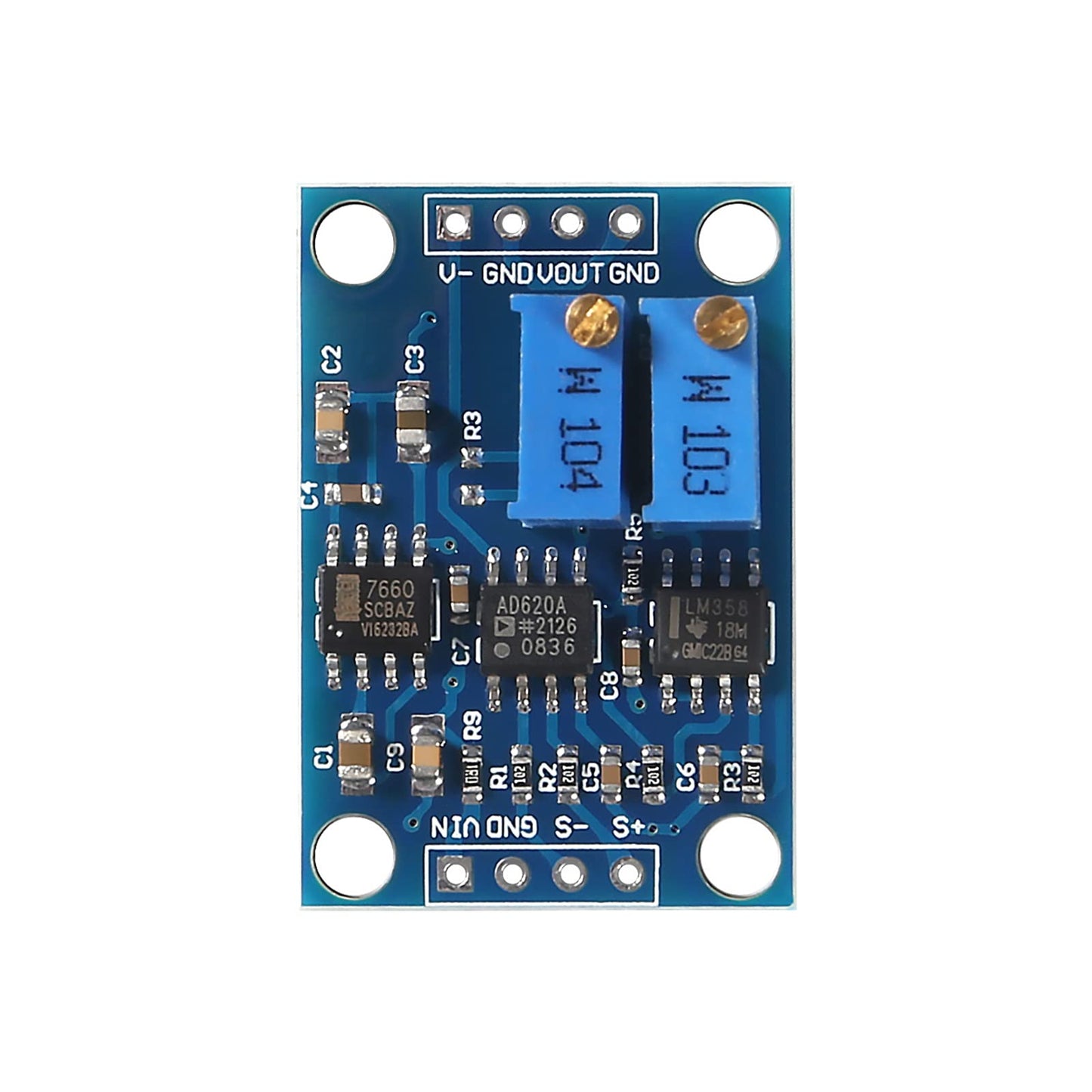 QCCAN 2PCS AD620 Voltage Amplifier Module, Microvolt MV Voltage Amplifier Signal Instrumentation Module Board 3-12V DC